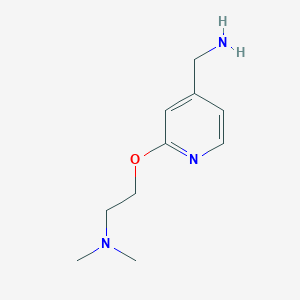 molecular formula C10H17N3O B1526489 {2-[2-(Dimethylamino)ethoxy]pyridin-4-yl}methanamine CAS No. 1248489-19-1