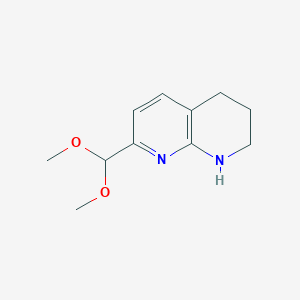 molecular formula C11H16N2O2 B152649 7-(二甲氧甲基)-1,2,3,4-四氢-1,8-萘啶 CAS No. 204452-91-5
