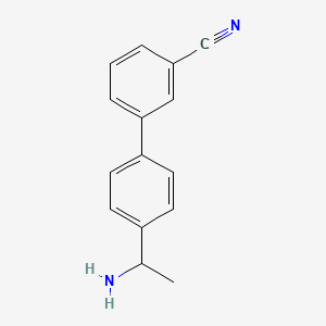 molecular formula C15H14N2 B1526495 3-[4-(1-Aminoethyl)phenyl]benzonitrile CAS No. 518307-29-4