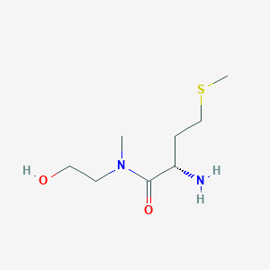 molecular formula C8H18N2O2S B1526497 (2S)-2-amino-N-(2-hydroxyethyl)-N-methyl-4-(methylsulfanyl)butanamide CAS No. 1292946-15-6