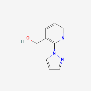 molecular formula C9H9N3O B1526500 [2-(1H-pyrazol-1-yl)pyridin-3-yl]methanol CAS No. 1247904-47-7