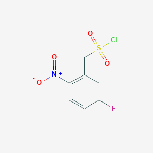 molecular formula C7H5ClFNO4S B1526505 (5-Fluoro-2-nitrophenyl)methanesulfonyl chloride CAS No. 1184150-93-3