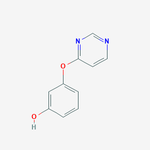 molecular formula C10H8N2O2 B1526511 3-(Pyrimidin-4-yloxy)phenol CAS No. 1251224-95-9