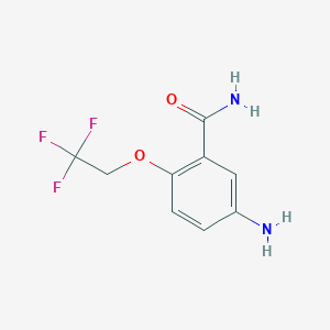 molecular formula C9H9F3N2O2 B1526516 5-Amino-2-(2,2,2-trifluoroethoxy)benzamide CAS No. 1247057-55-1