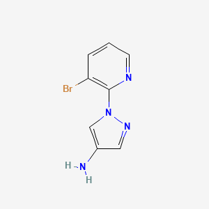 molecular formula C8H7BrN4 B1526517 1-(3-bromopyridin-2-yl)-1H-pyrazol-4-amine CAS No. 1247866-28-9