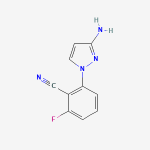 2-(3-amino-1H-pyrazol-1-yl)-6-fluorobenzonitrile
