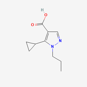molecular formula C10H14N2O2 B1526523 5-cyclopropyl-1-propyl-1H-pyrazole-4-carboxylic acid CAS No. 1248463-84-4