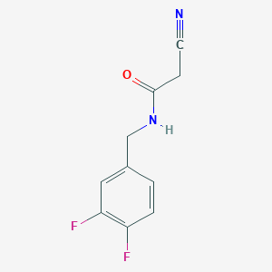 2-cyano-N-[(3,4-difluorophenyl)methyl]acetamide