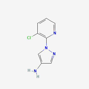molecular formula C8H7ClN4 B1526530 1-(3-chloropyridin-2-yl)-1H-pyrazol-4-amine CAS No. 1250279-32-3