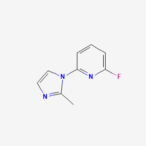 molecular formula C9H8FN3 B1526531 2-fluoro-6-(2-methyl-1H-imidazol-1-yl)pyridine CAS No. 1248365-88-9
