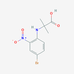 molecular formula C10H11BrN2O4 B1526533 2-[(4-Bromo-2-nitrophenyl)amino]-2-methylpropanoic acid CAS No. 1293197-77-9