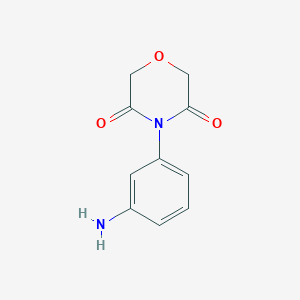 molecular formula C10H10N2O3 B1526536 4-(3-Aminophenyl)morpholine-3,5-dione CAS No. 1247823-63-7