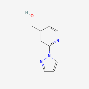 molecular formula C9H9N3O B1526537 (2-(1H-Pyrazol-1-YL)pyridin-4-YL)methanol CAS No. 1248243-78-8