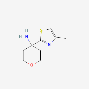 molecular formula C9H14N2OS B1526538 4-(4-Methyl-1,3-thiazol-2-yl)oxan-4-amine CAS No. 1249214-83-2