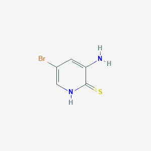 molecular formula C5H5BrN2S B1526541 3-氨基-5-溴吡啶-2(1H)-硫酮 CAS No. 64007-61-0
