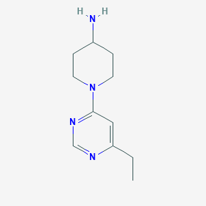 molecular formula C11H18N4 B1526542 1-(6-Ethylpyrimidin-4-yl)piperidin-4-amine CAS No. 1239786-88-9