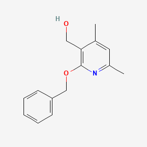 molecular formula C15H17NO2 B1526545 [2-(Benzyloxy)-4,6-dimethylpyridin-3-yl]methanol CAS No. 1306439-42-8