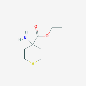 molecular formula C8H15NO2S B1526547 4-氨基噻喃-4-羧酸乙酯 CAS No. 1248324-93-7