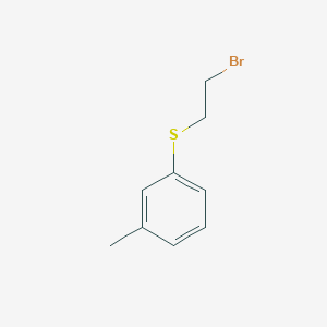 molecular formula C9H11BrS B1526556 1-[(2-Bromoethyl)sulfanyl]-3-methylbenzene CAS No. 3983-69-5