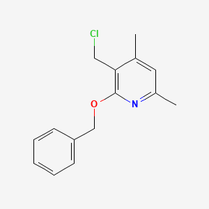 molecular formula C15H16ClNO B1526557 2-(苄氧基)-3-(氯甲基)-4,6-二甲基吡啶 CAS No. 1303445-99-9