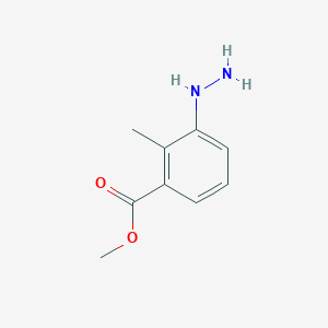 molecular formula C9H12N2O2 B15265574 Methyl 3-hydrazinyl-2-methylbenzoate 