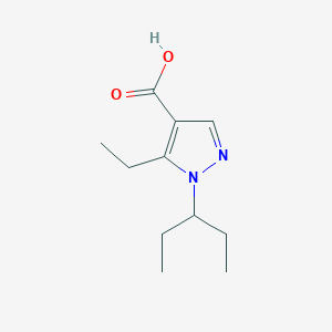 molecular formula C11H18N2O2 B1526559 5-乙基-1-(戊-3-基)-1H-吡唑-4-羧酸 CAS No. 1249165-87-4