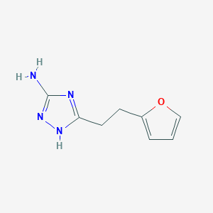 molecular formula C8H10N4O B1526561 5-[2-(furan-2-yl)ethyl]-4H-1,2,4-triazol-3-amine CAS No. 1247999-80-9