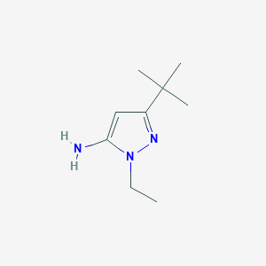 molecular formula C9H17N3 B1526567 3-叔丁基-1-乙基-1H-吡唑-5-胺 CAS No. 874136-24-0