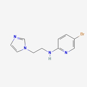 molecular formula C10H11BrN4 B1526572 5-溴-N-[2-(1H-咪唑-1-基)乙基]吡啶-2-胺 CAS No. 1248508-98-6