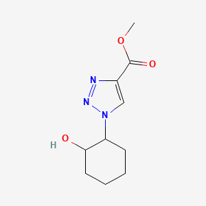 molecular formula C10H15N3O3 B15265726 methyl 1-(2-hydroxycyclohexyl)-1H-1,2,3-triazole-4-carboxylate 