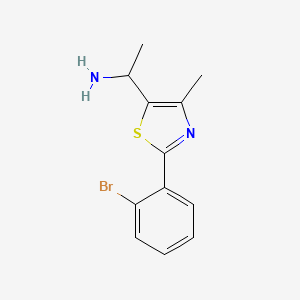 1-[2-(2-Bromophenyl)-4-methyl-1,3-thiazol-5-yl]ethan-1-amine
