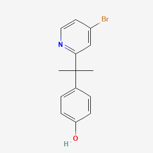 molecular formula C14H14BrNO B1526584 4-(2-(4-Bromopyridin-2-yl)propan-2-yl)phenol CAS No. 1163707-62-7