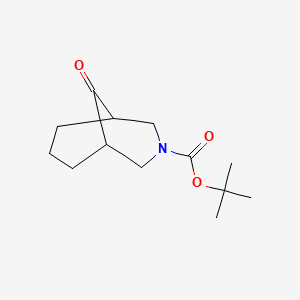 molecular formula C13H21NO3 B1526588 叔丁基 9-氧代-3-氮杂双环[3.3.1]壬烷-3-羧酸酯 CAS No. 512822-34-3