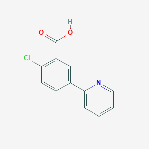 molecular formula C12H8ClNO2 B1526601 2-Chloro-5-pyridin-2-ylbenzoic acid CAS No. 1143024-51-4
