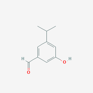 molecular formula C10H12O2 B1526608 3-Hydroxy-5-(propan-2-YL)benzaldehyde CAS No. 61345-73-1