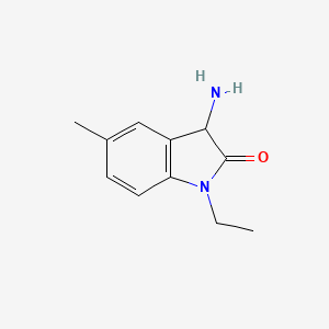 3-amino-1-ethyl-5-methyl-2,3-dihydro-1H-indol-2-one