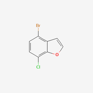 molecular formula C8H4BrClO B1526614 4-溴-7-氯苯并呋喃 CAS No. 855343-01-0