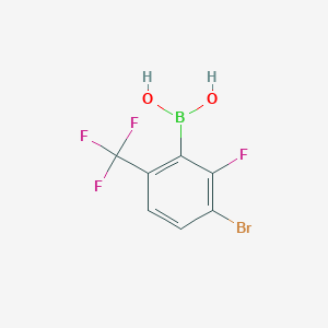 B1526620 3-Bromo-2-fluoro-6-(trifluoromethyl)phenylboronic acid CAS No. 1451392-89-4