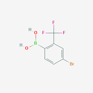 molecular formula C7H5BBrF3O2 B1526622 4-溴-2-(三氟甲基)苯硼酸 CAS No. 1394346-22-5
