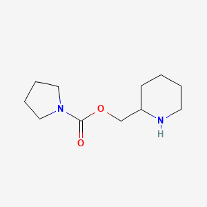 molecular formula C11H20N2O2 B15266225 Piperidin-2-ylmethylpyrrolidine-1-carboxylate 