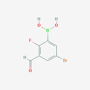 B1526630 5-Bromo-2-fluoro-3-formylphenylboronic acid CAS No. 1451393-09-1