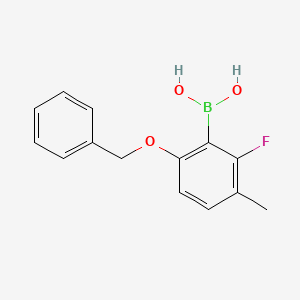 molecular formula C14H14BFO3 B1526631 6-Benzyloxy-2-fluoro-3-methylphenylboronic acid CAS No. 1451391-39-1