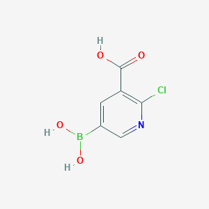 molecular formula C6H5BClNO4 B1526640 3-Carboxy-2-chloropyridine-5-boronic acid CAS No. 1451393-50-2