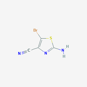 molecular formula C4H2BrN3S B1526649 2-Amino-5-bromothiazole-4-carbonitrile CAS No. 944804-79-9