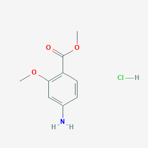 molecular formula C9H12ClNO3 B15266495 Methyl 4-amino-2-methoxybenzoate hydrochloride 