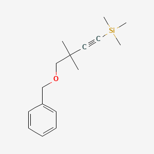 molecular formula C16H24OSi B1526651 Benzene, [[[2,2-dimethyl-4-(trimethylsilyl)-3-butyn-1-yl]oxy]methyl]- CAS No. 1294504-65-6