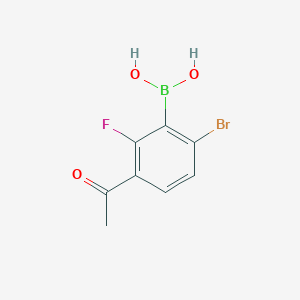 molecular formula C8H7BBrFO3 B1526653 3-Acetyl-6-bromo-2-fluorophenylboronic acid CAS No. 1451390-80-9