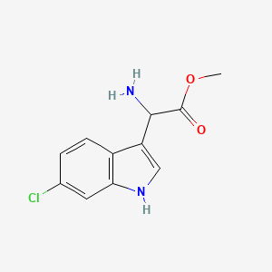 molecular formula C11H11ClN2O2 B15266536 Methyl 2-amino-2-(6-chloro-1H-indol-3-yl)acetate 