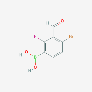 molecular formula C7H5BBrFO3 B1526655 4-Bromo-2-fluoro-3-formylphenylboronic acid CAS No. 1451393-06-8