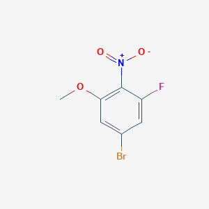 molecular formula C7H5BrFNO3 B1526658 5-Bromo-1-fluoro-3-methoxy-2-nitrobenzene CAS No. 1137869-91-0